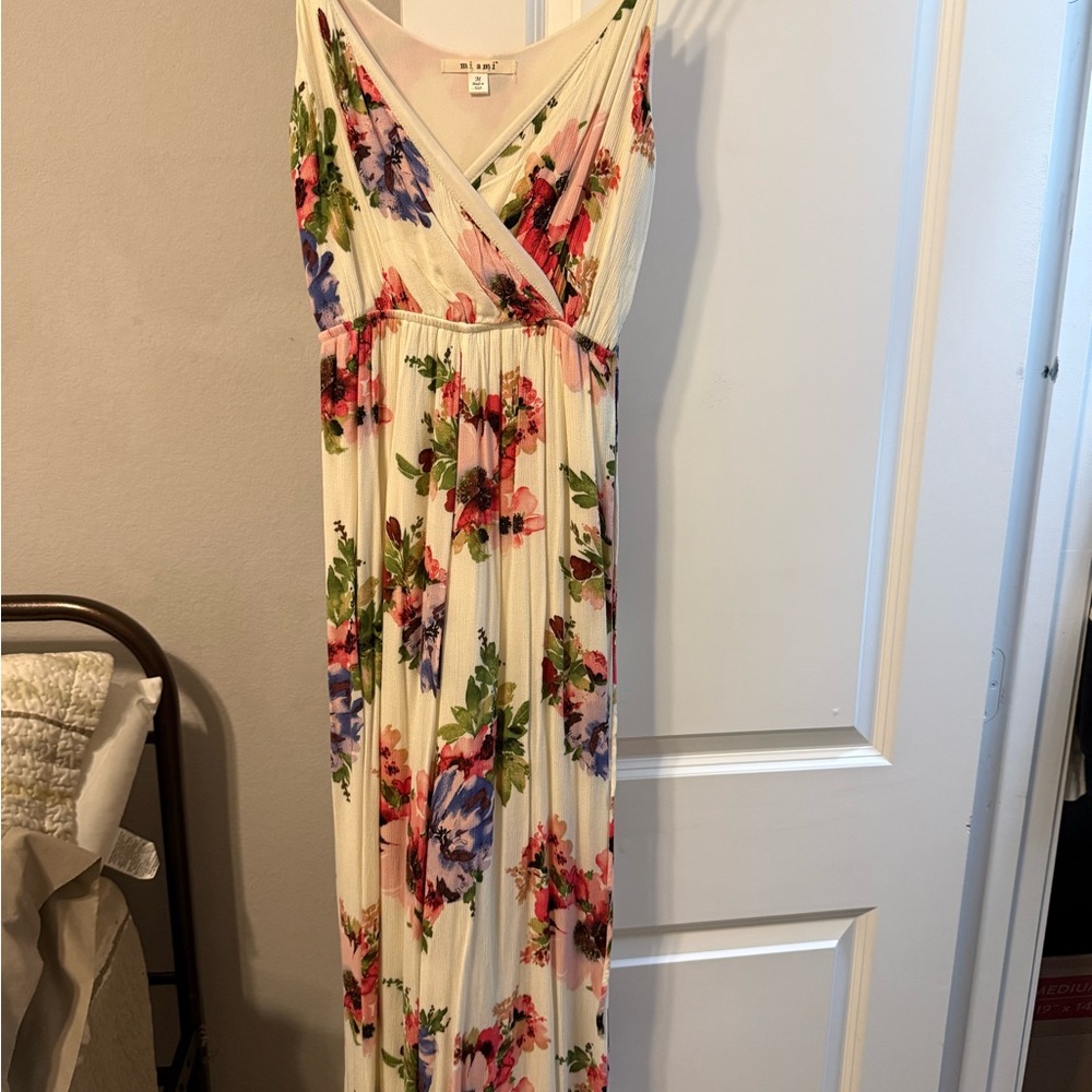 Miami Floral Print pants suit - Cream, Red, Green, Blue